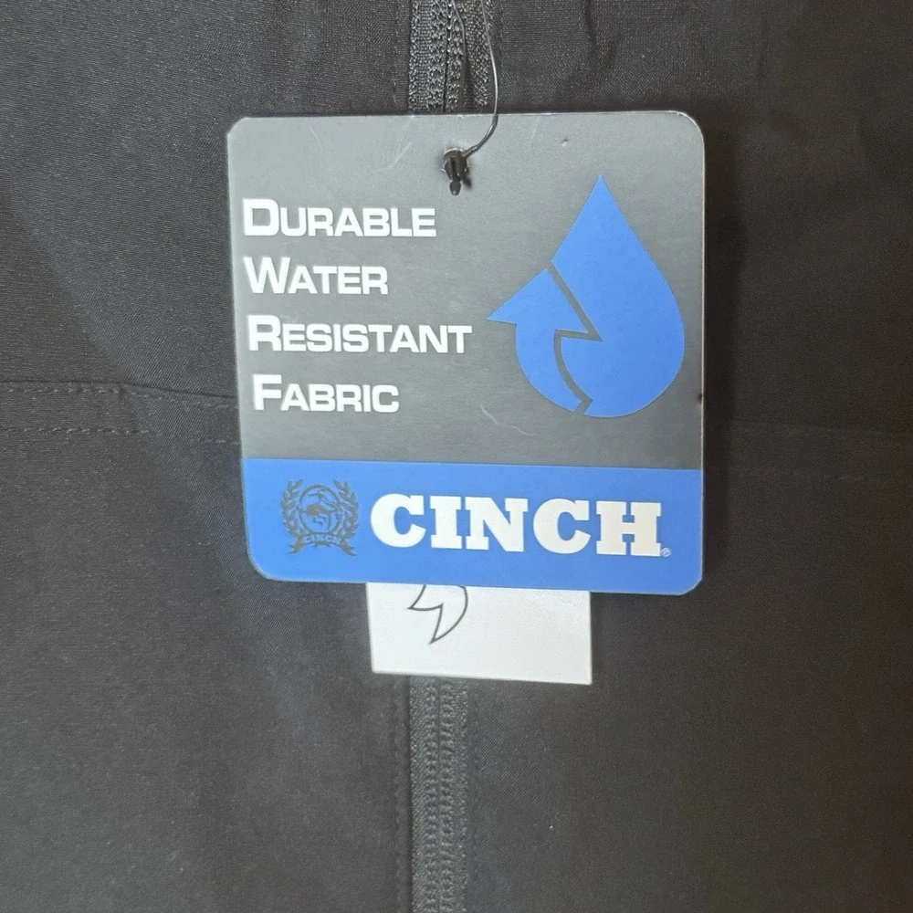 Cinch Black Softshell Western Vest XS Full Zip Water Resistant NWT